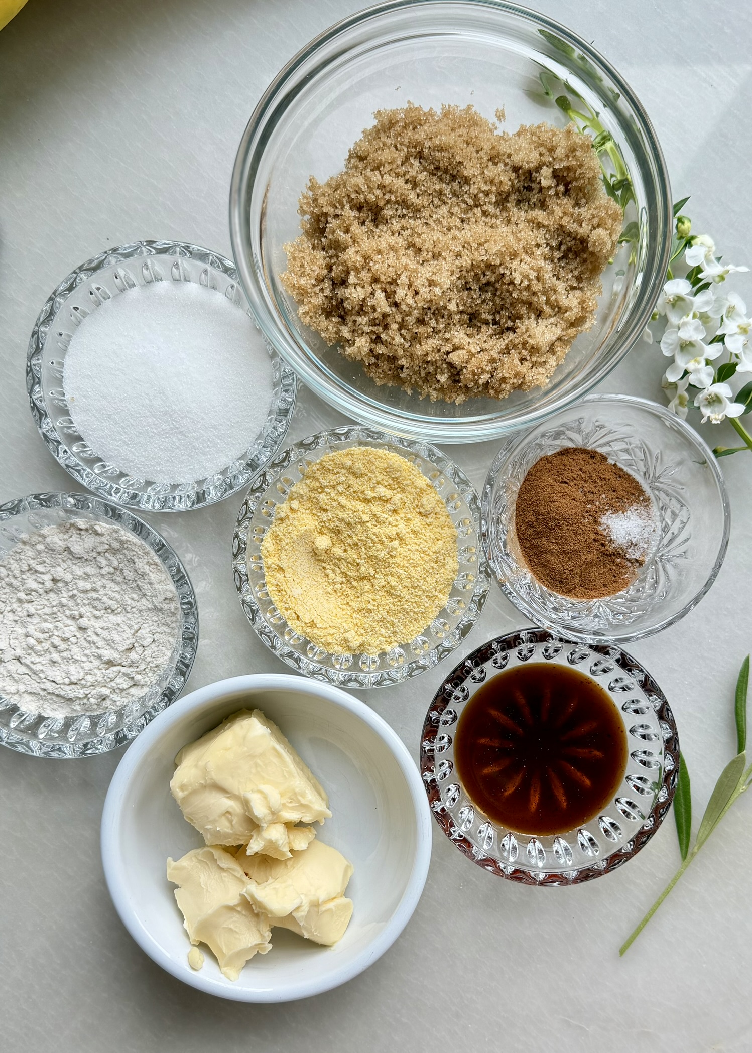 Warm Banana Cornmeal Cinnamon Roll Poke Cake process photo 2