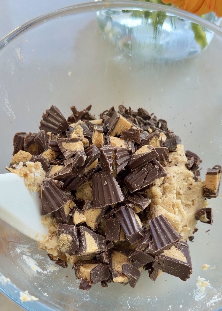 Chocolate Peanut Butter Cup Donut Loaf process photo 3